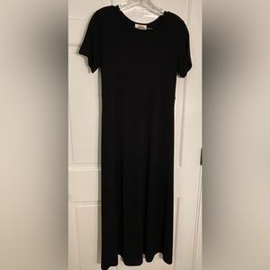 Talbots -Petites P - simple - perfectly lovely, long, black preloved dress.